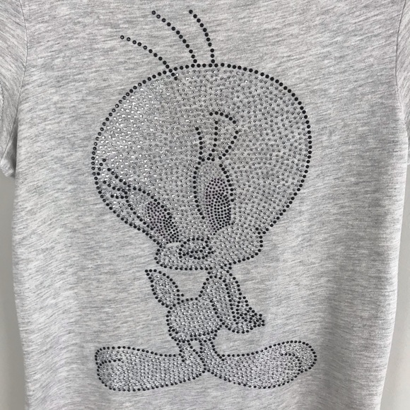Divided By H&M || Bling Jeweled Tweety Bird T-Shirt Size 2 - Picture 4 of 11